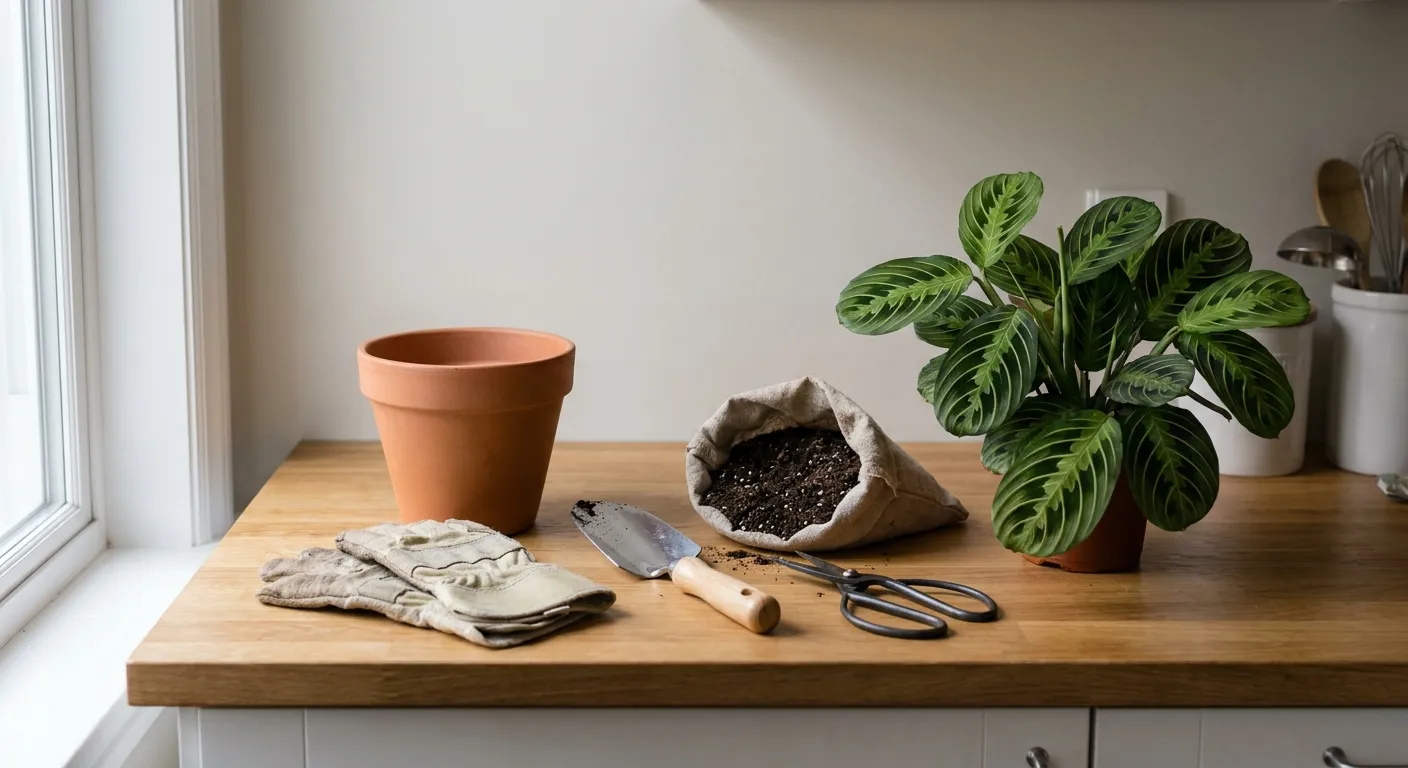 Narzędzia i materiały do przesadzania roślin