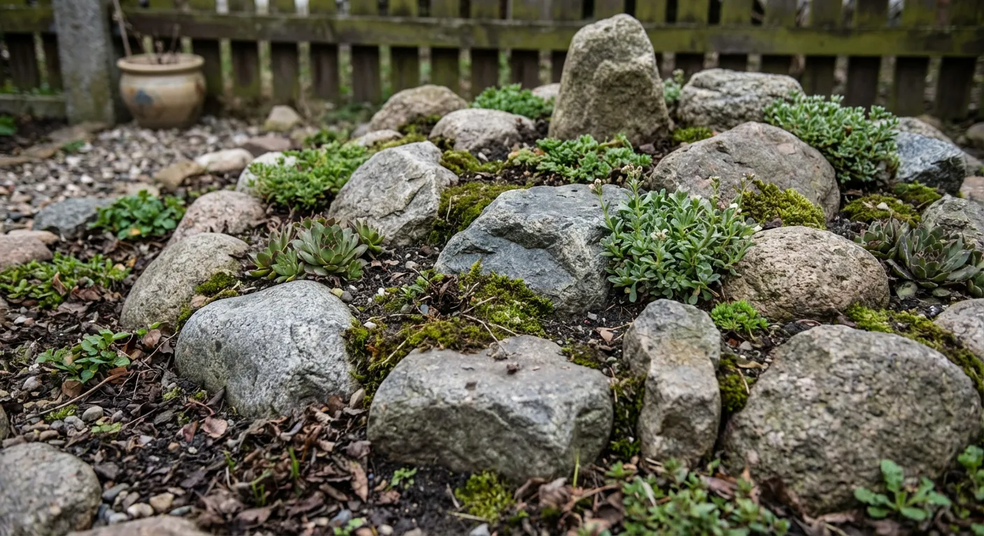 Profesjonalne ułożenie kamieni w skalniaku
