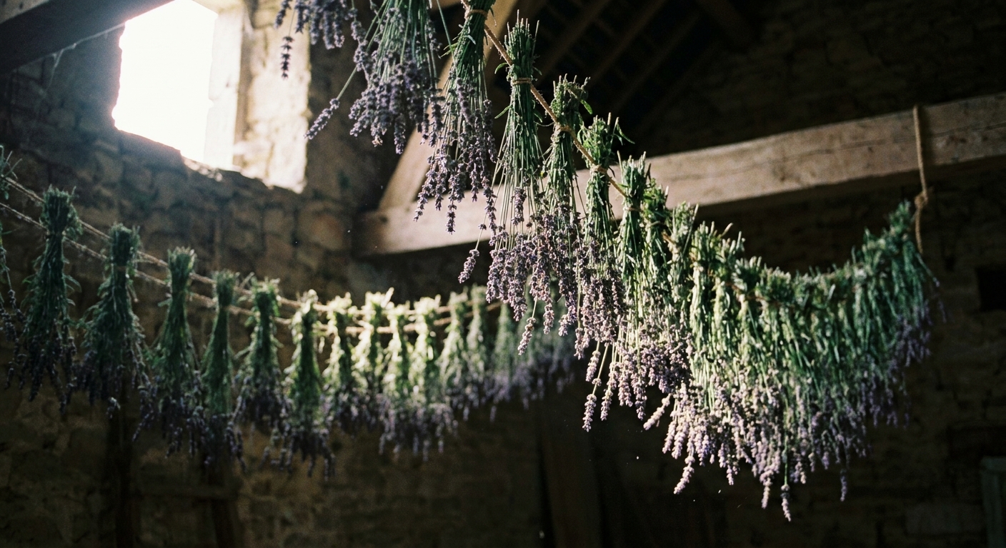 Suszone bukiety lawendy