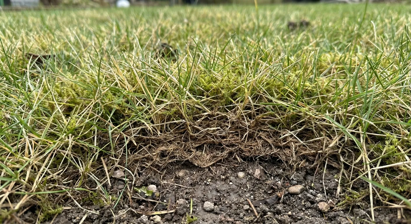 Zwarty trawnik z warstwą filcu i mchem